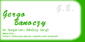 gergo banoczy business card